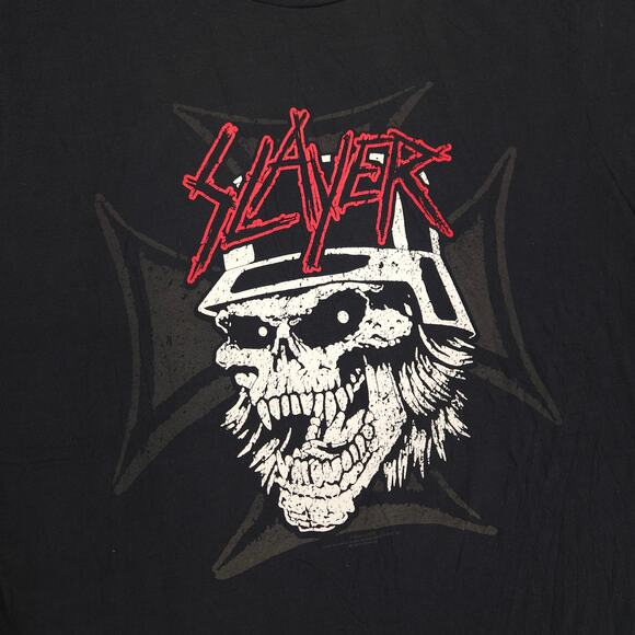 Slayer Graphic Band Short Sleeve Crew Neck Shirt Mens Size Large L Black - Picture 4 of 9
